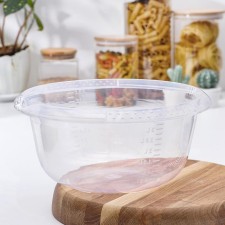 Bowl with measured division, 4 l, transparent