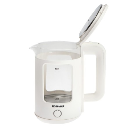 Electric Kinde "Dobrynya" DO-1259W, glass, 1.5 l, 1800 watts, white-5