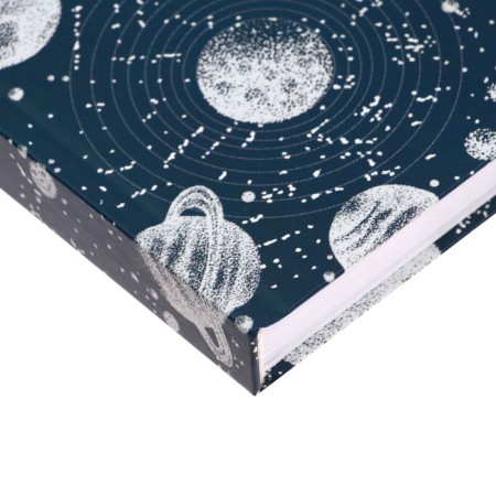 Note book A5, 160 sheets in the cell "Astronomy", solid cover, matte limitation, foil embossing, block 65g/m2-2