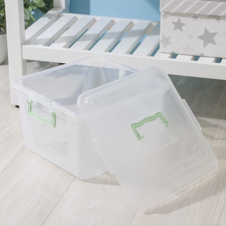 Storage container with the Comfort lid, 15 l, 32 × 34 × 22.5 cm, color mix-3