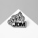 Japan icon JDM, black and white color in ferrous metal