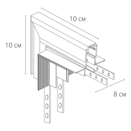 Connector Corner internal for the ARTE LAMP Expert-CCCESSORES A590906, 8.1x10x4.9 cm, black-1