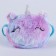 Plush handbag "unicorn" on the lace, lilac color