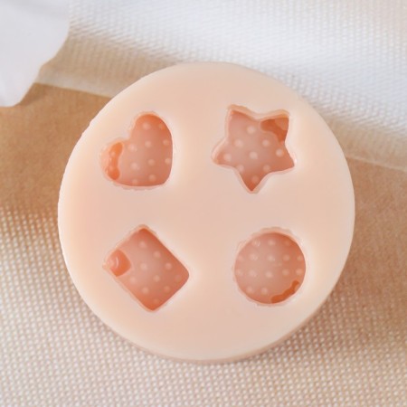 Mold Silicon "cookies" 1.3x1x0.6 - 1.4x1.1x0.6 cm-1