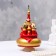 Musical souvenir "Temple" No. 1, red-gold, manual painting, 12x22 cm