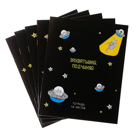 A notebook of 48 sheets in the Calligrata "UFO" cage, the cover coated cardboard, an offset unit, mix-2