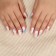 Patch nails, 12 pcs, with glue plates, almonds, multi -colored