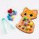 Wooden “kitten” sorter with pompons and tweezers, 15 x 21 cm