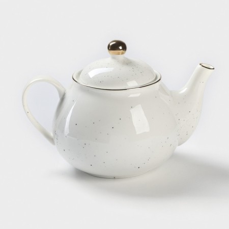 Teapot porcelain harness “Milky Way”, 900 ml, white color in specking-5