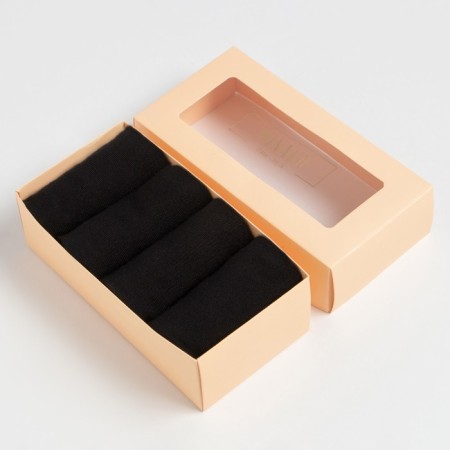 Minaku sock set, 4 pairs, black color, rr 43-46 (29 cm)