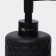 Savanna bathroom accessories set, 2 items: dispenser, glass, black color