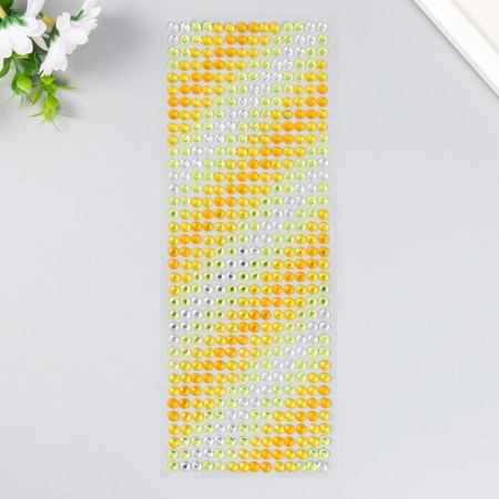 Sticker Plastic Rhinestone "Yellow gradient" 30x10.5 cm-1