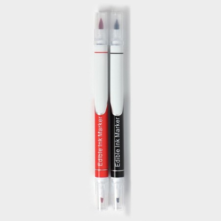 A set of markers for decorating desserts Konfinetta, 2 pcs, 16.5 cm, black, red