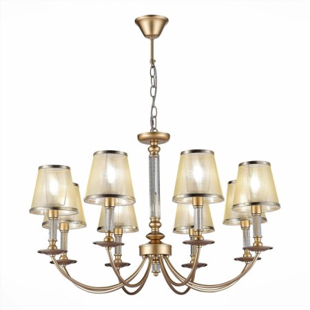 Suspended EVOLUCE lamp. Sle1115-203-08. Vinci. 8x60 watts, E14, 80x80x52 cm, color pink gold