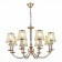 Suspended EVOLUCE lamp. Sle1115-203-08. Vinci. 8x60 watts, E14, 80x80x52 cm, color pink gold