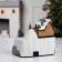 LED figure "Train and Snowman" 20 × 20 × 16 cm, polystone, AAX3 batteries (not complete), USB, glow warm white