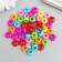 Beads for creativity plastic "flat multi -colored" set of 50 pcs 0.6x1.1x1.1 cm