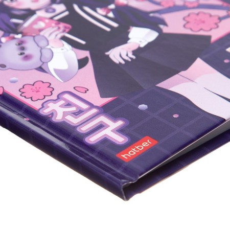 Notebook, A6, 48 sheets, in a cage, "ANime," Anime ", a solid cover, glossy lamination, an offset block 60g/m2-2