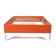 Galf flowerbed, 80 × 80 × 15 cm, orange, “quadro”, Greengo