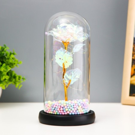 Nightlight "Bright flower" LED from batteries 3haaa 11x11x22 cm-3