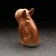 Porcelain figurine "French bulldog", chocolate, 4.5x7x8 cm