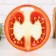 Board of cutting and serving round kitchen "Tomato in section", 25.5 cm
