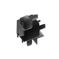 The internal corner connector for the built-in track system Technical TRA084CT-12B, 4.6x4.6x6.5 cm, black color is black