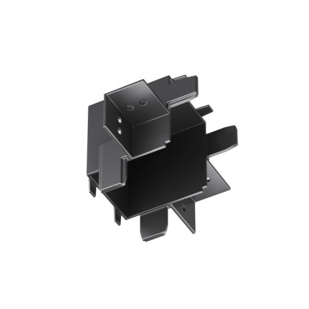 The internal corner connector for the built-in track system Technical TRA084CT-12B, 4.6x4.6x6.5 cm, black color is black