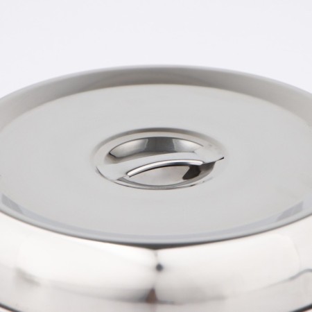 Stainless steel cover, 24 × 24 × 4 cm, round-1