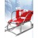 Sanctis seat - mattress, universal, with buttons, red color