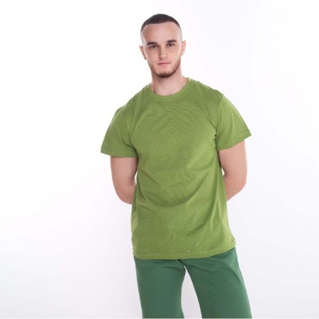 Male T -shirt, Haki Mix color, size 46-2