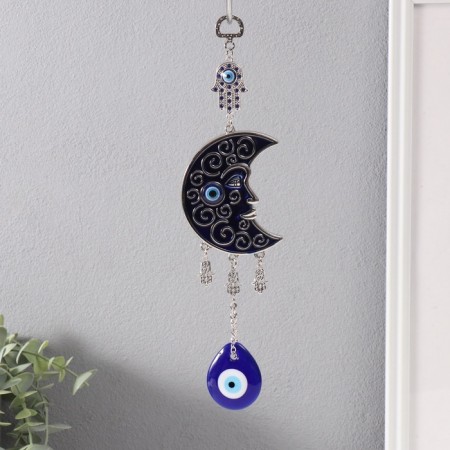Suspension from the evil eye "Month and hand of Fatima" 7.5x27 cm
