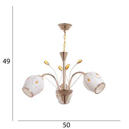 AGATA chandelier 3x40W E27 Gold Model: 2600547-4