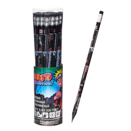 Pencil simple (black) naruto hb, sharpened