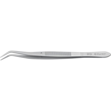 Antimagnetic bison tweezers, professional, curved, precision, 160 mm
