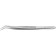 Antimagnetic bison tweezers, professional, curved, precision, 160 mm