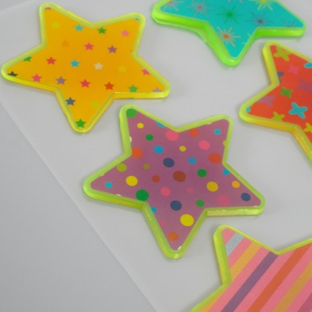 Silicon sticker on the glass phosphorus "stars" 20x16 cm-2