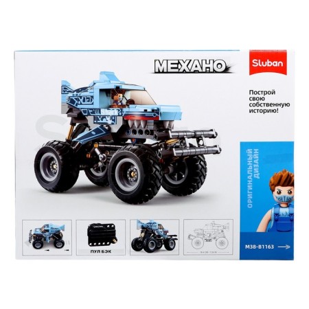 Designer SUV "Bigfoot" Sluban Mechano, Inertia, 273 details, 6+-7