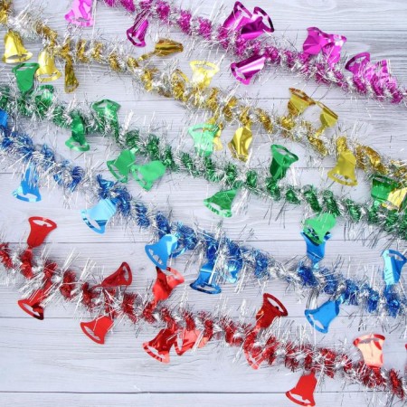 Tinsel "flashlight bell" d-2 cm, 200 cm, mix