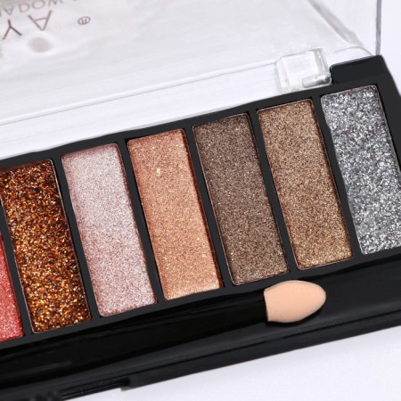 Palette of eyelid shadows with shimmer 12 colors-4