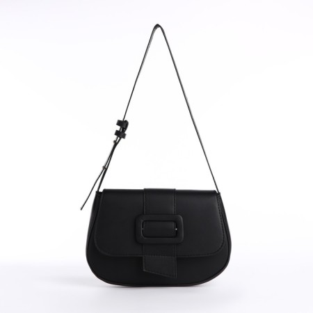 Women's bag on the shoulder, black color 25*16*6 cm-3