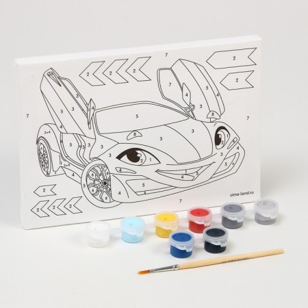 Picture on numbers for children "Sports Call", 21 x 15 cm-3