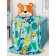 Jungle blanket, size 150x200 cm, blue color