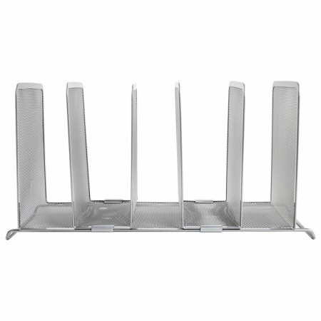 Horizontal Brauberg "Germanium" paper tray, 5 sections, metal, silver 237969-1