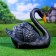 Garden figure "Swan" Black, 34x25x40cm