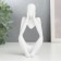 Souvenir Polystone "Abstraction - I do not hear anything" white 12.7x5.3x6 cm