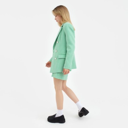 Jacket female double -breasted mist p. 50, green/white-4