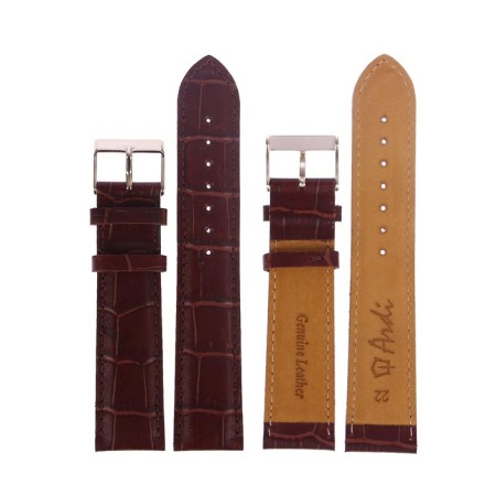 Watch strap, male, 22 mm, harness 85 mm, larynx 125 mm, genuine leather-3