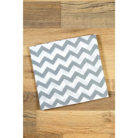 Pillowcase, size 50 × 70 cm, zigzag print, gray color-1