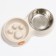 Double bowl for slow feeding 30.5 x 17 x 5 cm, beige